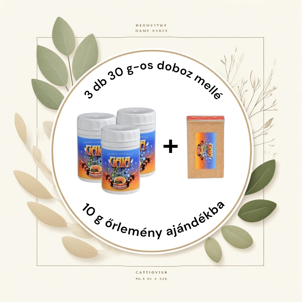Ganoderma gomba őrlemény 3x30g + 10g ajándék - Gaia Ganoderma