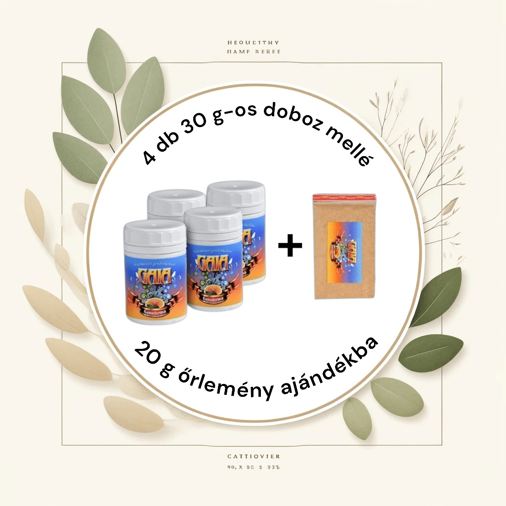 Ganoderma gomba őrlemény 4x30g + 20g ajándék - Gaia Ganoderma