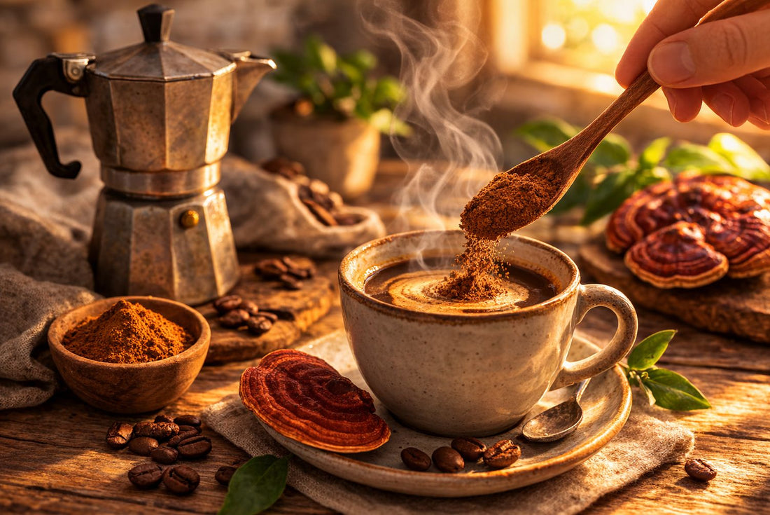 Ganoderma a kávéban – így keverd a pecsétviaszgombát kotyogós kávéba (barista trükkel) - Gaia Ganoderma