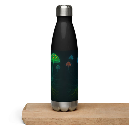 Zöld micéliumos fém kulacs egyenes nézetből – Gaia Design